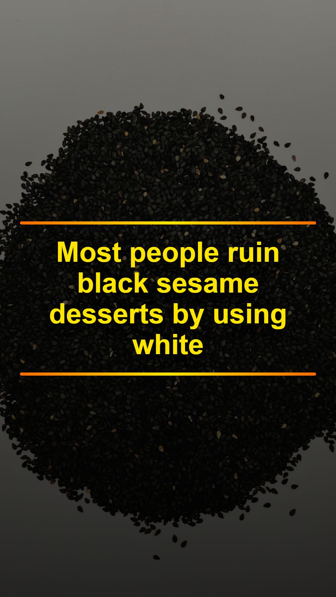 Black Sesame Desserts: Stop This Common Mistake