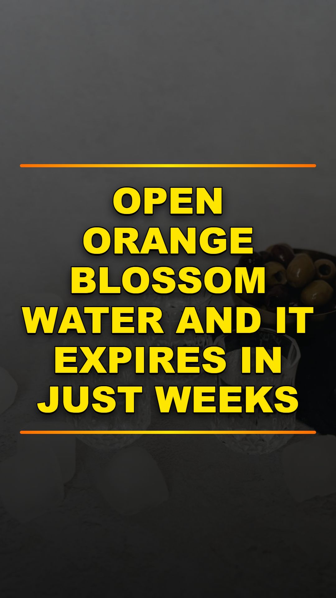 Freeze Orange Blossom Water Before It Spoils